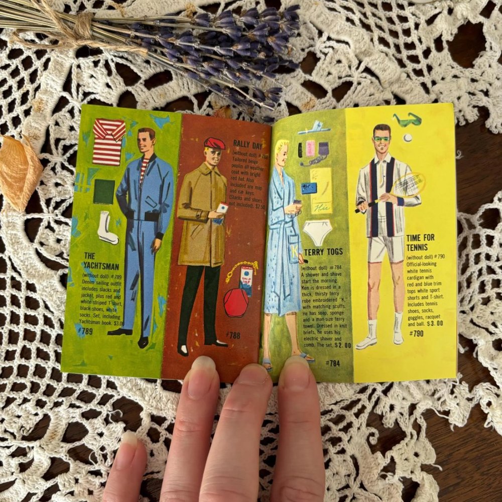 Vintage 60s Barbie and Ken Fashion Booklet Mini Fashion Magazine Mattel Doll - Picture 5 of 9
